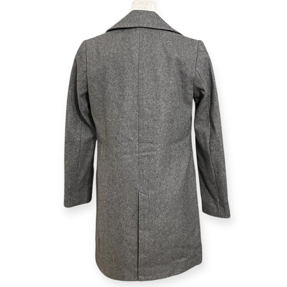 NWOT ZARA BASIC Gray Wool Blend Double Breasted C… - image 3